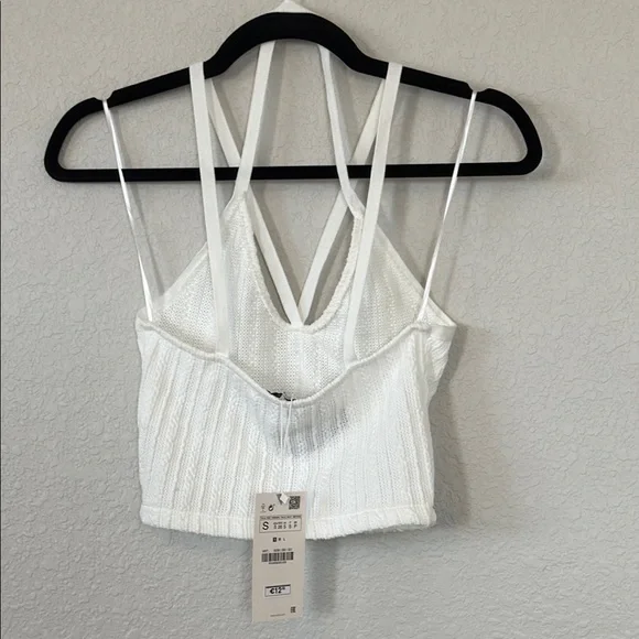 Zara White Strappy Women's Top size small - Picture 2 of 4